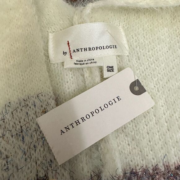 by ANTHROPOLOGIE Kenzie Cardigan Sweater Cream Shimmer Bolero NWT - Picture 10 of 13